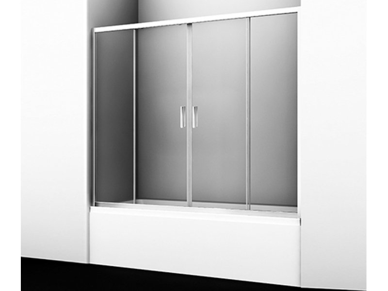 Купить Стеклянная шторка WasserKraft 45S02-170 для душа, двустворчатая, 170 х 150 см