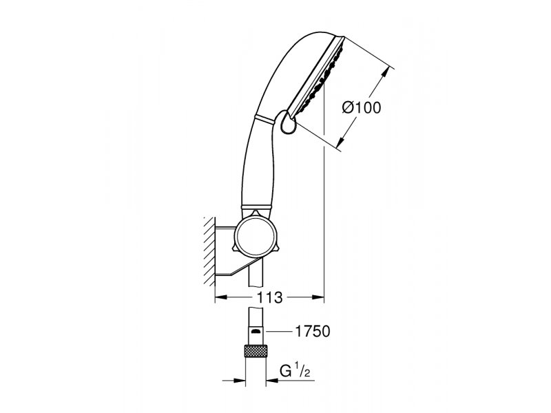 Купить Душевой гарнитур Grohe New Tempesta Rustic 100 IV 27805001 (27805000)