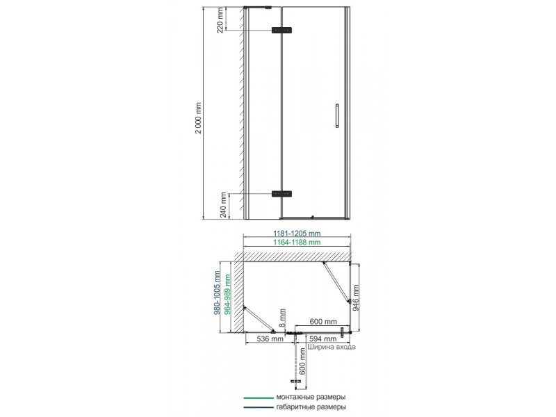 Купить Душевой уголок WasserKRAFT Aller 10H10BLACK MATT, прямоугольный, 100 см