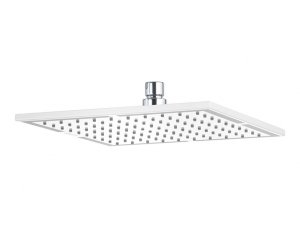 Верхний душ Kludi A-Qa 6444091-00, 40 x 40 см квадратный, плоский 8 мм, 1 режим струи, без держателя, цвет белый