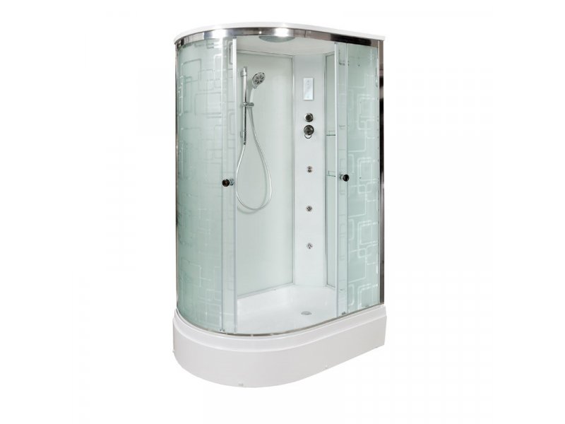 Купить Душевая кабина Deto Em EM2712 L/R гм-эл 120 x 80 см, с крышей, с электрикой, с гидромассажем
