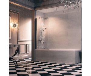 Шторка для ванны Huppe Design victorian DV1401 распашная, крепление слева