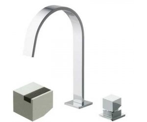 Смеситель Bandini Ice Cube 2 7509200004LT для раковины, хром/ручка тик