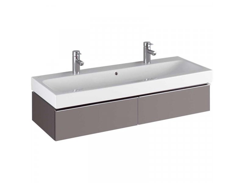 Купить Тумба под раковину Geberit iCon 840122000, 120 см, цвет платиновый