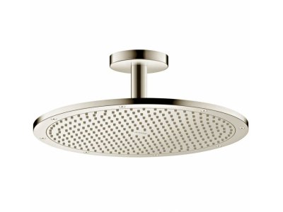 Верхний душ Axor ShowerSolutions 26035820, 35,5x35,5 см, 1 режим струи, с держателем, шлифованный никель