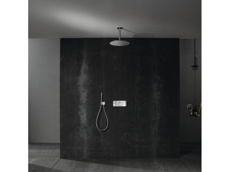 Купить Верхний душ Axor ShowerSolutions 26035820, 35,5x35,5 см, 1 режим струи, с держателем, шлифованный никель