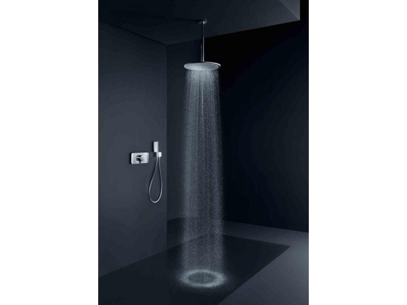 Купить Верхний душ Axor ShowerSolutions 26035820, 35,5x35,5 см, 1 режим струи, с держателем, шлифованный никель