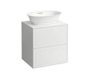 Тумба под раковину Laufen New Classic 57.5 х 45.5 х 60 см, 4.0600.2.085.631.1, подвесная, отверстие посередине, белый глянцевый