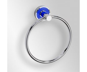 Полотенцедержатель-кольцо Bemeta Trend-i 104104068e 16 x 5 x 19 см, хром, синий