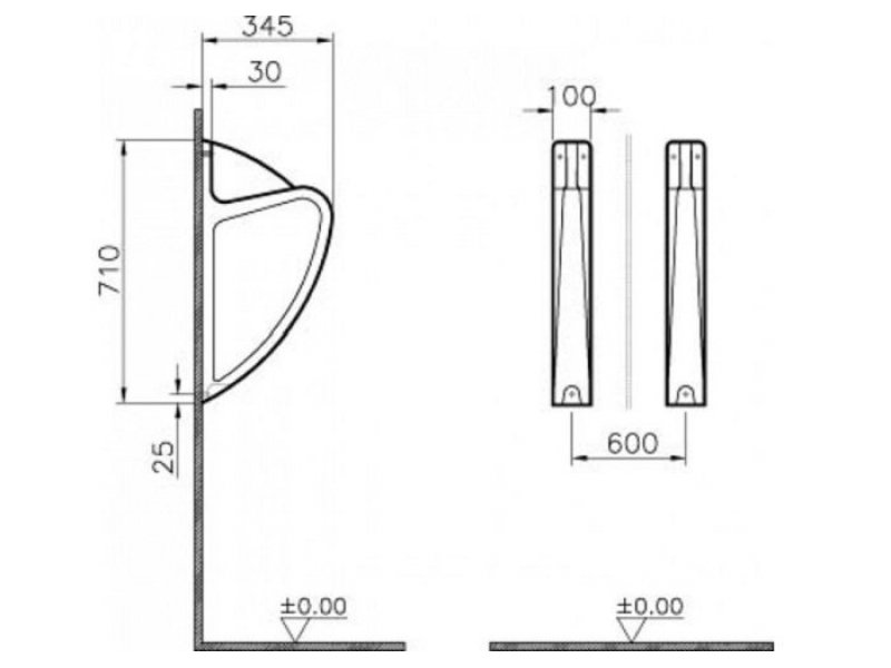 Купить Писсуарная перегородка Vitra Arkitekt 6902B003-0155