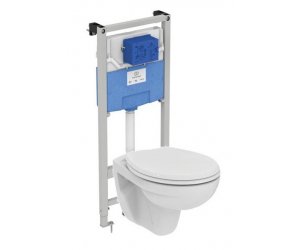 Инсталляция Ideal Standard Prosys Frame 120 M с унитазом Eurovit Rimless K881201, сиденье микролифт, комплект, K881201PT15