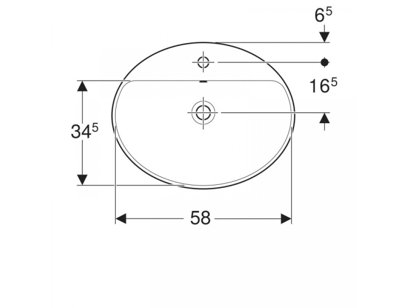 Купить Раковина Geberit Variform 500.724.01.2, 60 x 48 см, белая