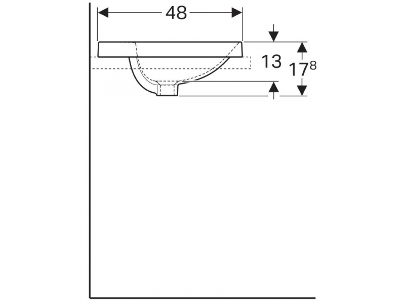 Купить Раковина Geberit Variform 500.724.01.2, 60 x 48 см, белая
