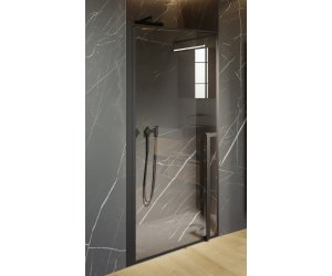 Дверь распашная Riho Lucid GD101 GD110B000 100 x 200 см, стекло прозрачное, профиль черный матовый