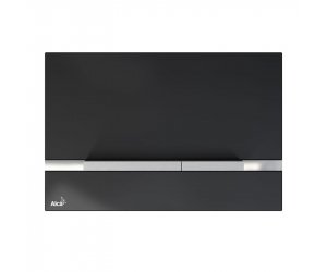 Стеклянная кнопка управления AlcaPlast STRIPE-GL1204 для скрытых систем инсталляции, черный