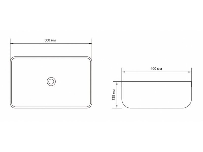 Купить Раковина Aquanet Soul-1-MB 50 x 40 x 13.5 см, накладная, черный, 245833