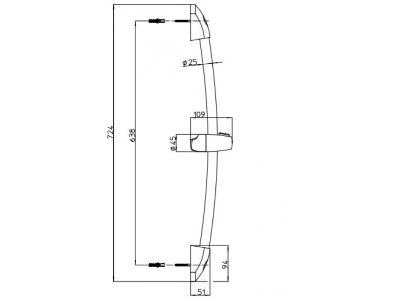Купить Штанга для душа Bossini D65000.030 хром