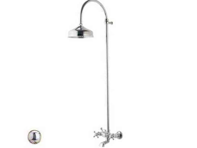 Купить Душевая система Bandini Antica 663920KO06, ручки крестик Antica, хром/золото