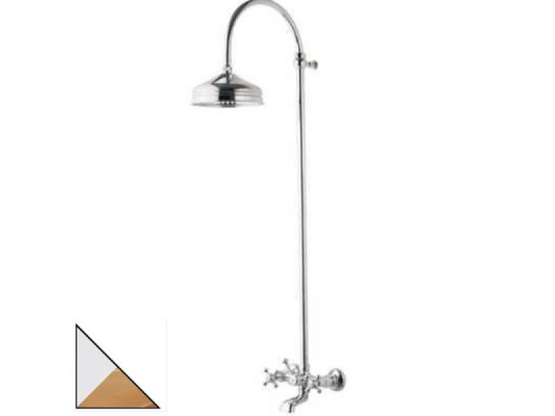 Купить Душевая система Bandini Antica 663920KO06, ручки крестик Antica, хром/золото