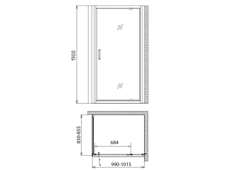 Купить Душевой уголок Gemy Sunny Bay S28160-A85, 100 х 85 х 190 см, стекло прозрачное