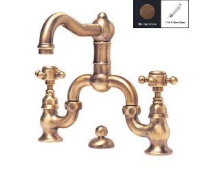 Смеситель Nicolazzi Dames Anglaises 1419DB78 для раковины, темная бронза, ручки P. Mont Blanc