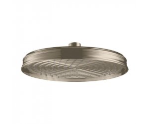 Верхний душ AXOR Carlton 28474820, 24,5x24,5 см,1 режим струи, без держателя, шлифованный никель
