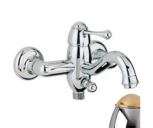 Смеситель Bandini Antico 855120KOSF для ванны/душа, хром-золото/ручка металлическая Antico