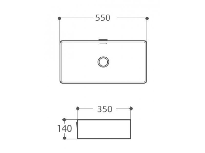 Купить Раковина Aquanet Perfect-3 55 x 35 x 14 см, накладная, белый, 273673
