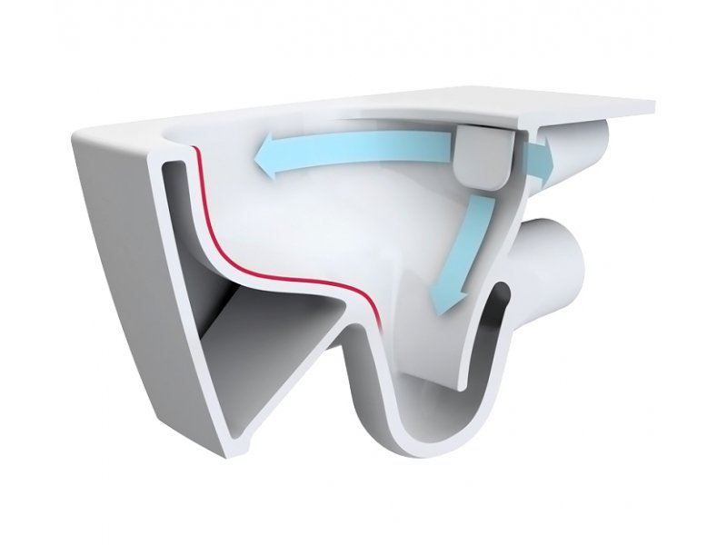 Купить Подвесной безободковый унитаз Vitra Metropole, с функциями VitrAflush и VitrAfresh, с емкостью для чистящей жидкости, 7672B003-1686