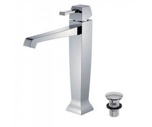Смеситель для раковины Caprigo Diamante 50-023-crm с донным клапаном, хром