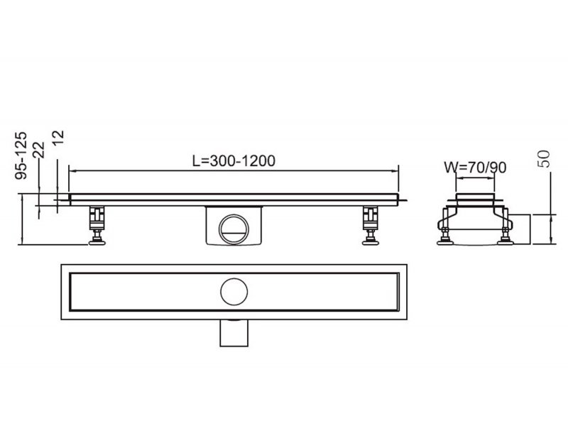Купить Душевой трап RGW SDR-02-Q 80х9см, 21210280-02