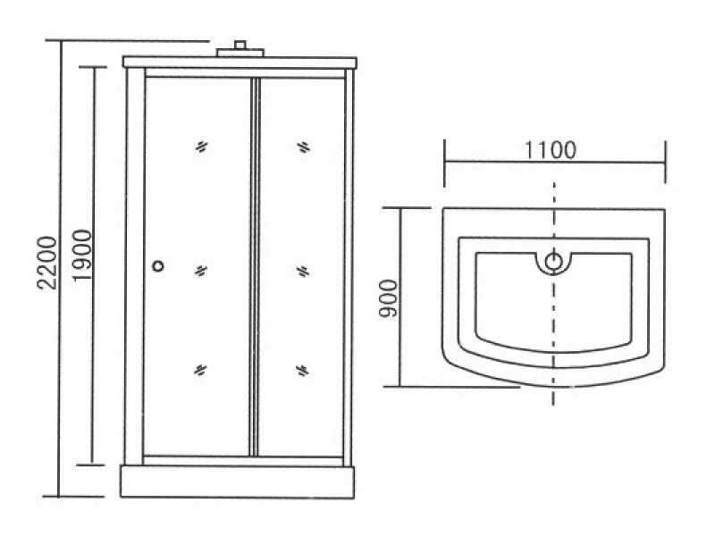 Купить Душевая кабина Appollo A-0835 113 x 90 гидросауна