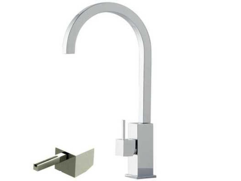 Купить Смеситель Bandini Ice Cube 750220SN00LW для раковины, матовый никель/ручка венге