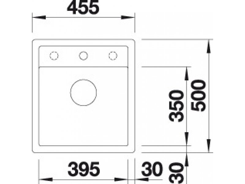 Купить Мойка Blanco Dalago 45 F, 518847, темная скала, с клапаном-автоматом, 46,5 x 51 см