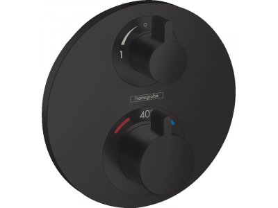 Смеситель Hansgrohe Ecostat S для душа с термостатом, черный матовый, 15758670