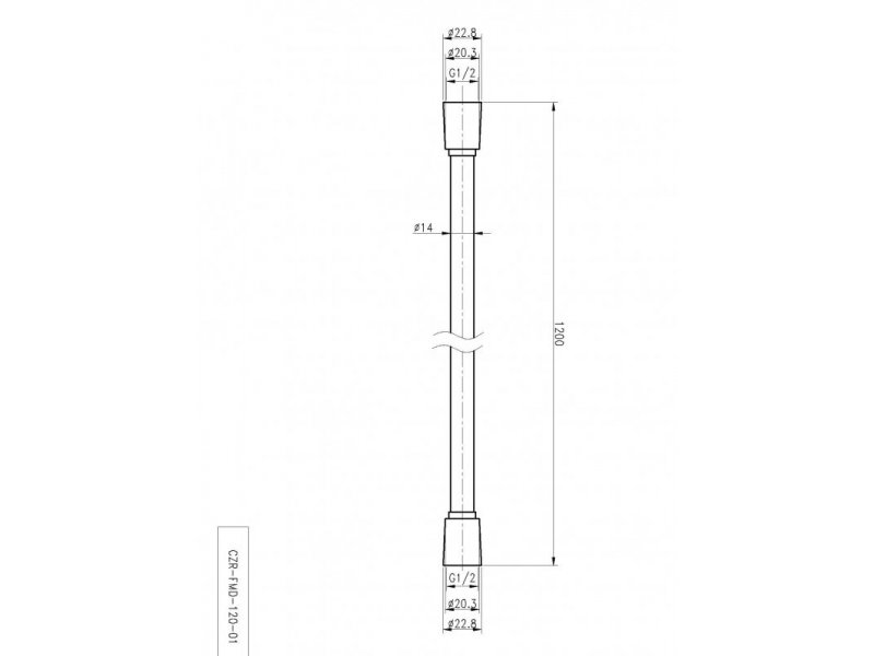 Купить Душевой шланг Cezares PVC 120 см, хром матовый, CZR-FMD-120-01