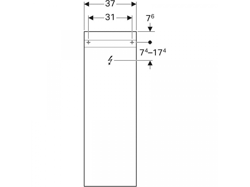 Купить Зеркало Geberit iCon 840537000, 40 х 110 см, со светодиодной подсветкой
