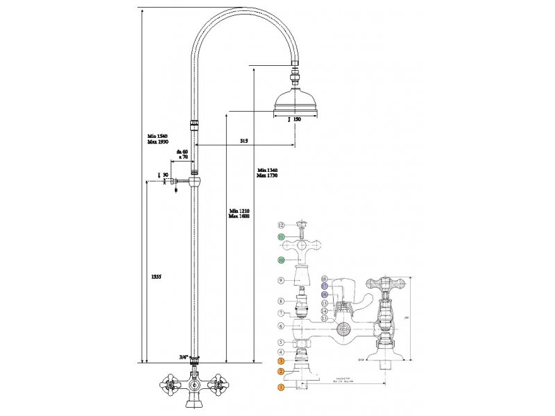 Купить Душевая система Bandini Classic 663920KK21D200, золото