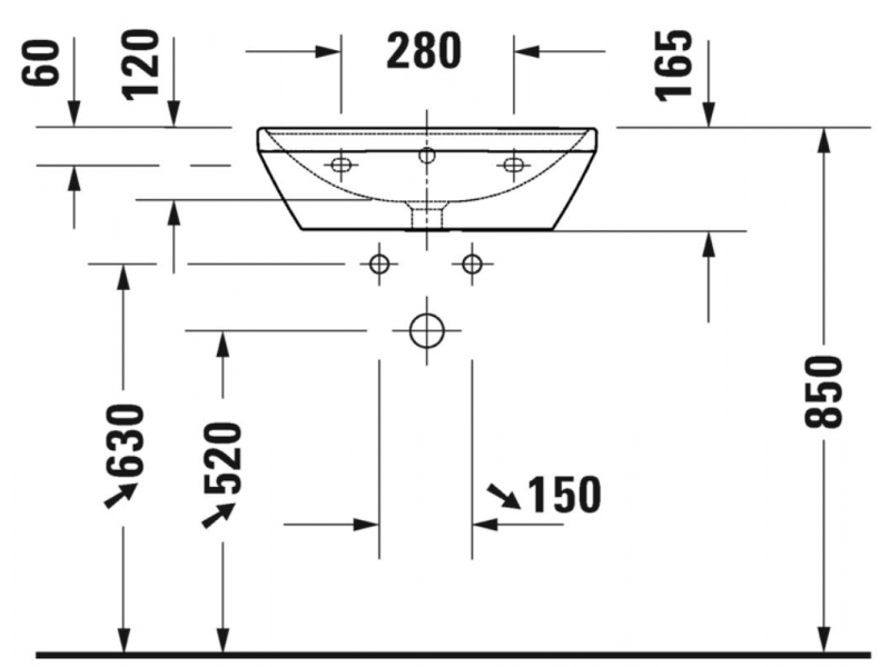 Купить Раковина Duravit D-Neo 55 x 44 см, белая, 2366550000