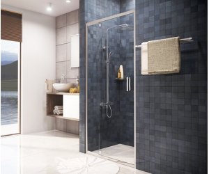 Душевая дверь WasserKRAFT 48P12, универсальная, 100 x 200 см