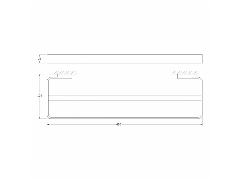 Купить Полотенцедержатель Artwelle Regen 831145A двойной, 45 см, цвет хром