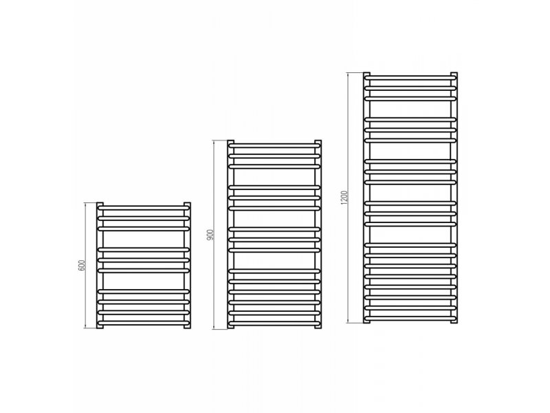 Купить Полотенцесушитель электрический Grota Forte 63 x 180 см, ширина 63 см, высота 180 см, полированный