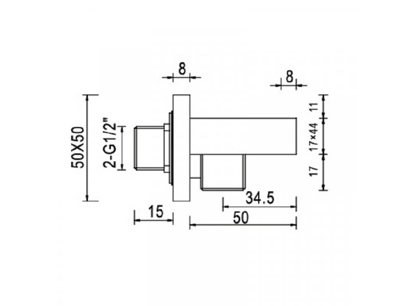 Купить Шланговое подсоединение RGW Shower Panels SP-182, 21140682-01, с держателем, хром