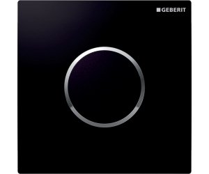 ИК привод смыва Geberit Sigma Type 10 HyTroniс для писсуара, панель и клавиша - черные, кольцо - глянцевый хром, питание 230W, 116.025.KM.1