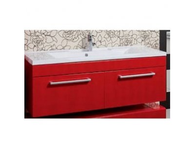 Тумба Акватон МАДРИД 120 М c 2 ящиками, бордо
