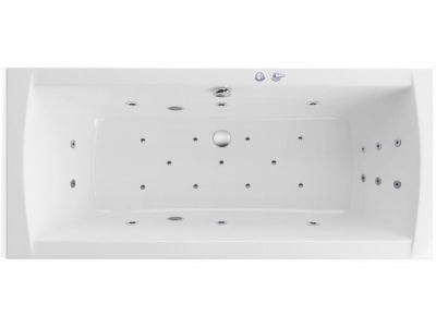 Ванна гидромассажная Excellent Aquaria Lux 180 x 80 см, ULTRA, хром, каркас в подарок