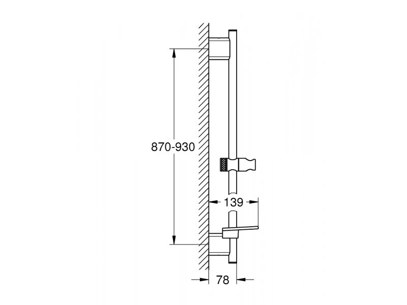 Купить Душевая штанга Grohe Rainshower SmartActive 26603BE0 900 мм, никель глянец