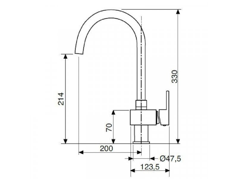Купить Смеситель Cezares Unika для раковины, хром, UNIKA-LSM1-A-01-W0