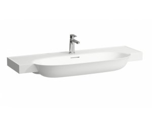 Раковина Laufen New Classic 8.1385.8.400.104.1 120 х 48 х 16.5 см, SaphirKeramik, LCC, 1 отверстие, с переливом, белый глянцевый
