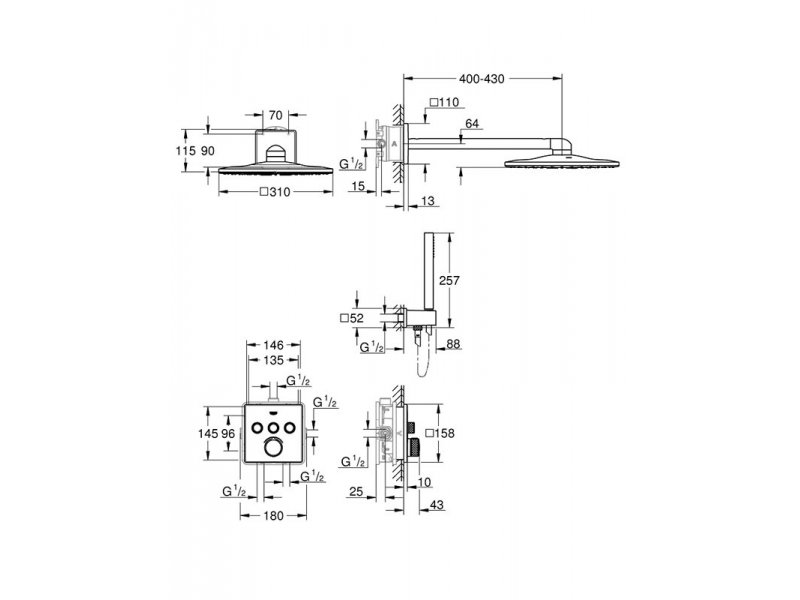 Купить Душевая система Grohe Grohtherm SmartControl 34712000, хром